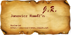 Janovicz Ramón névjegykártya